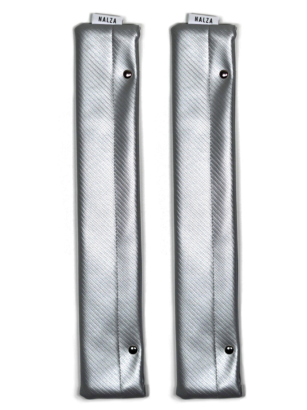 Carbon platinum speed skating blade covers.